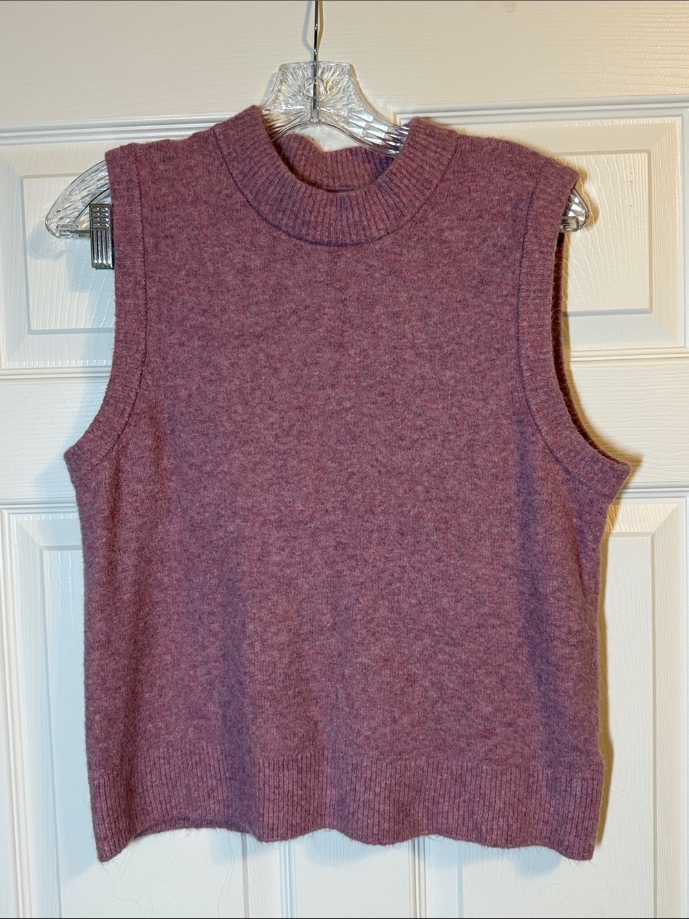 J. Crew Factory Mauve Sleeveless Mock Neck Sweater Vest